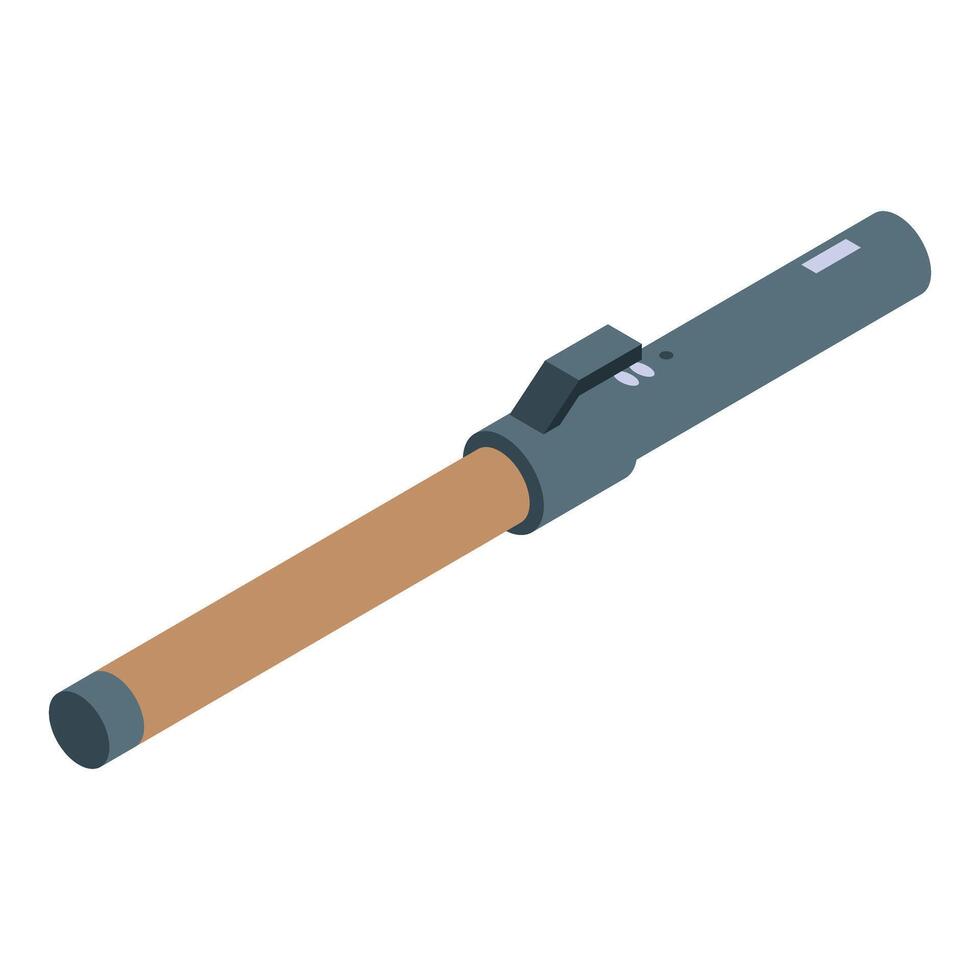 Modern curling iron creating stylish hairstyles with heat and precision vector