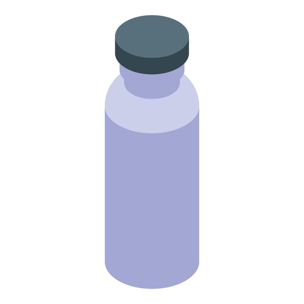 Isometric violet sport bottle for refreshing drinks vector