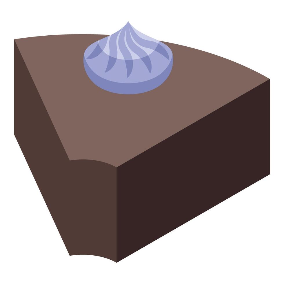 Delicious piece of cake with purple topping representing sweet indulgence vector