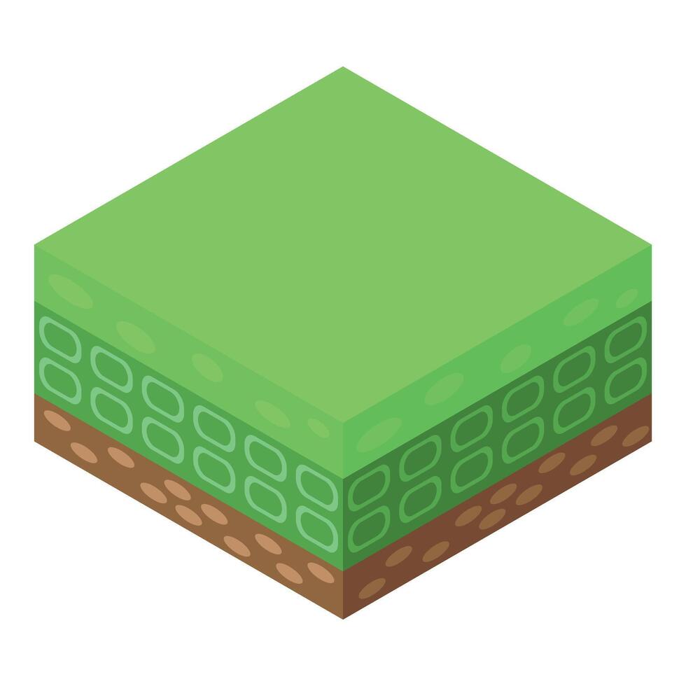 Exploring soil layers, unveiling the earth's foundation in an isometric view vector