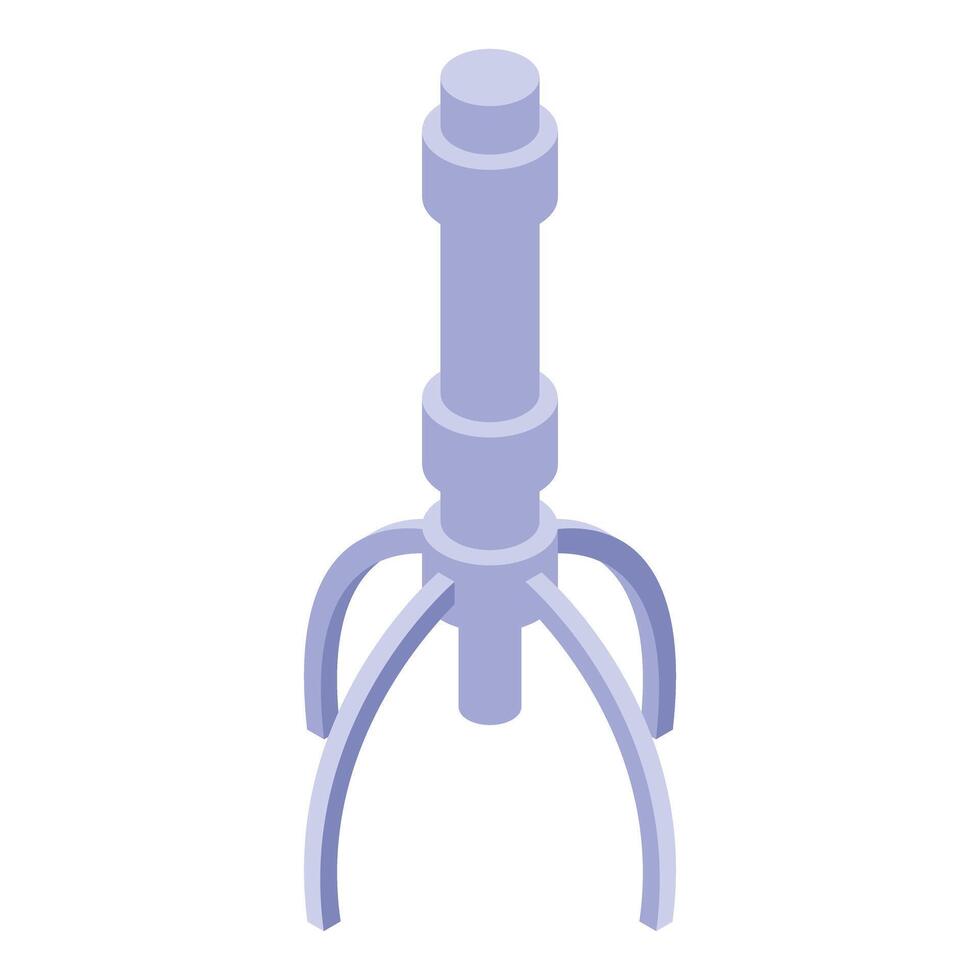 Industrial robot manipulator grabbing and lifting material vector