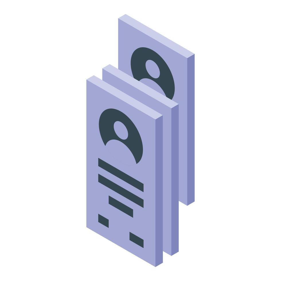 Recruiter choosing candidate profiles for hiring process vector