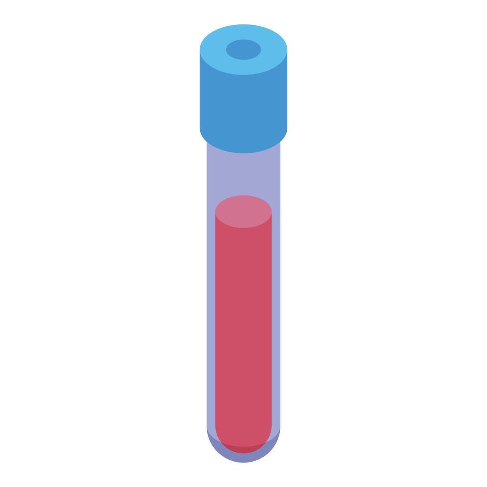 Blood test in laboratory test tube containing blood sample vector