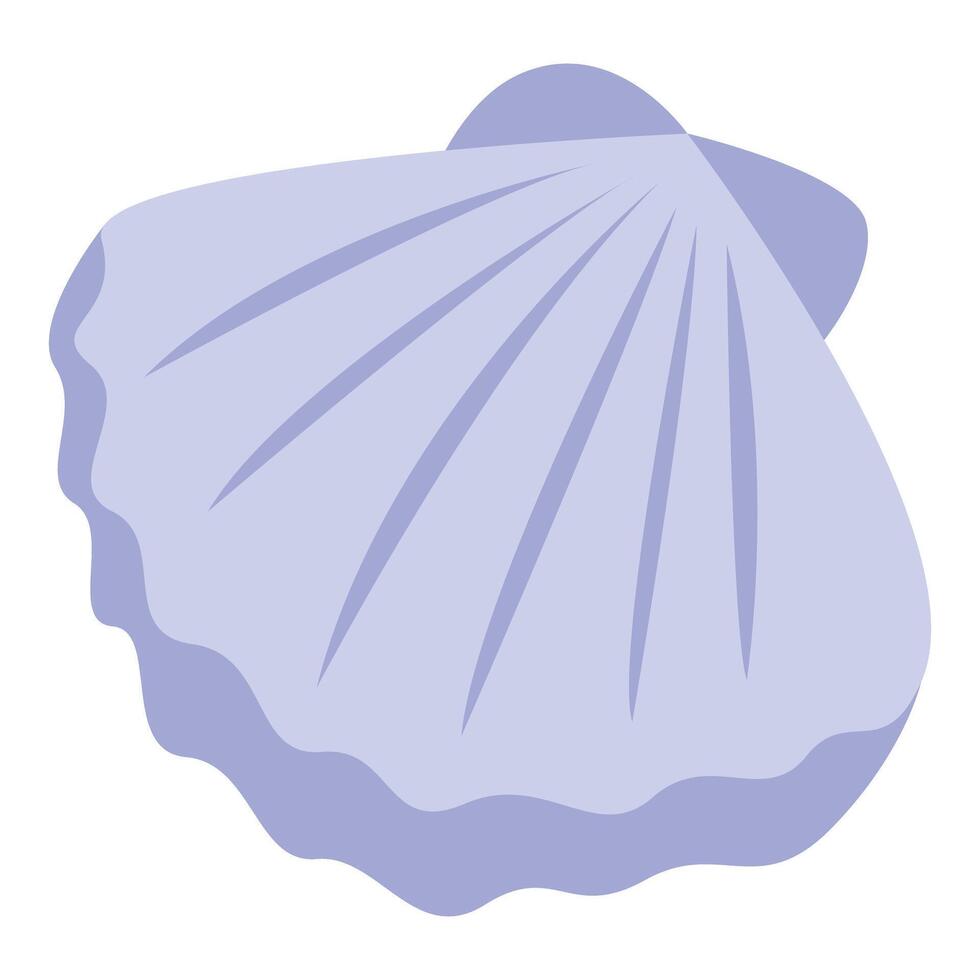 Purple scallop seashell evoking tranquil ocean memories vector