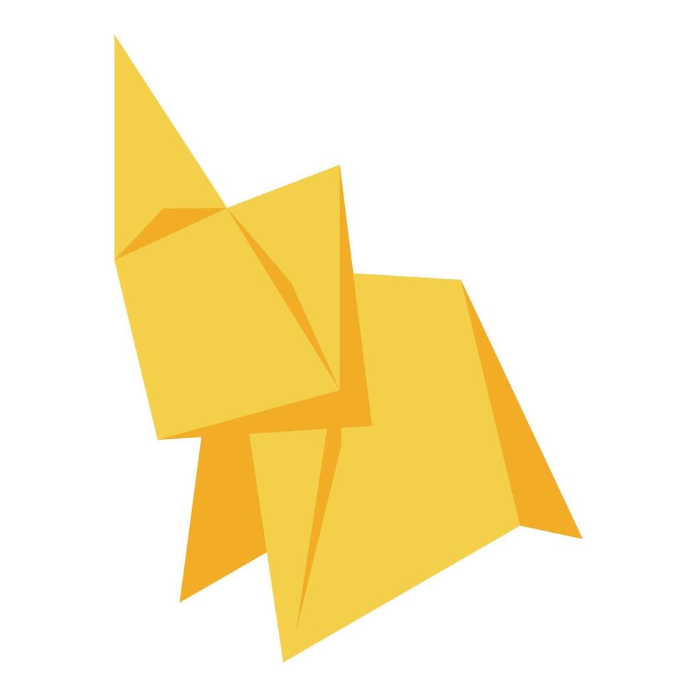 Yellow origami dog representing creativity and playfulness vector