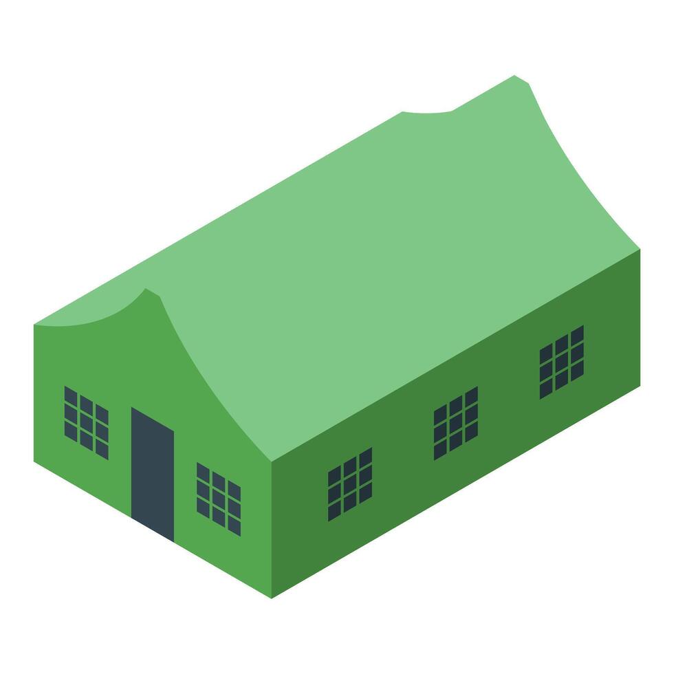 Military tent protecting supplies during operation isometric icon vector