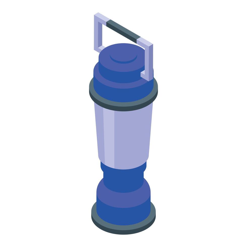 Portable camping lantern illuminating the night with soft light vector