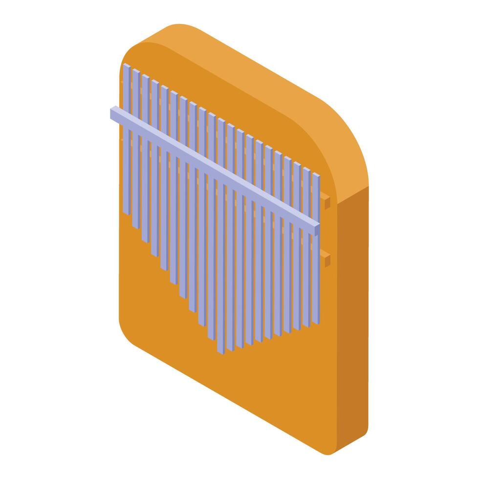 Kalimba musical instrument creating soothing melodies with vibrating tines vector