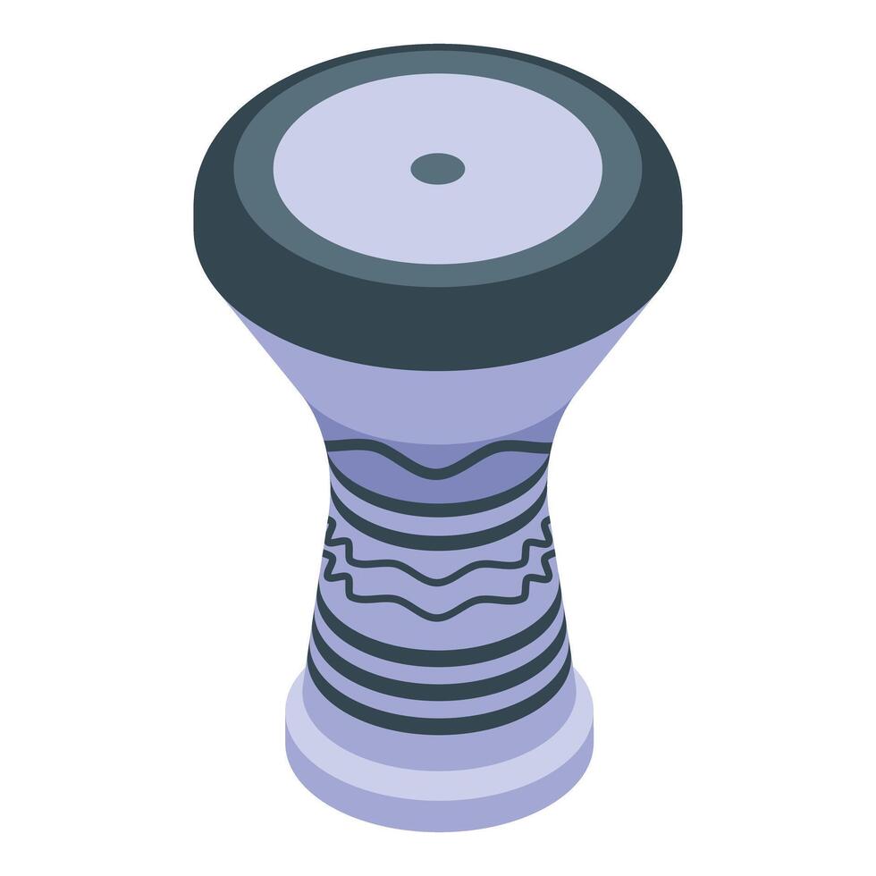 Traditional goblet drum representing authentic arabic music vector