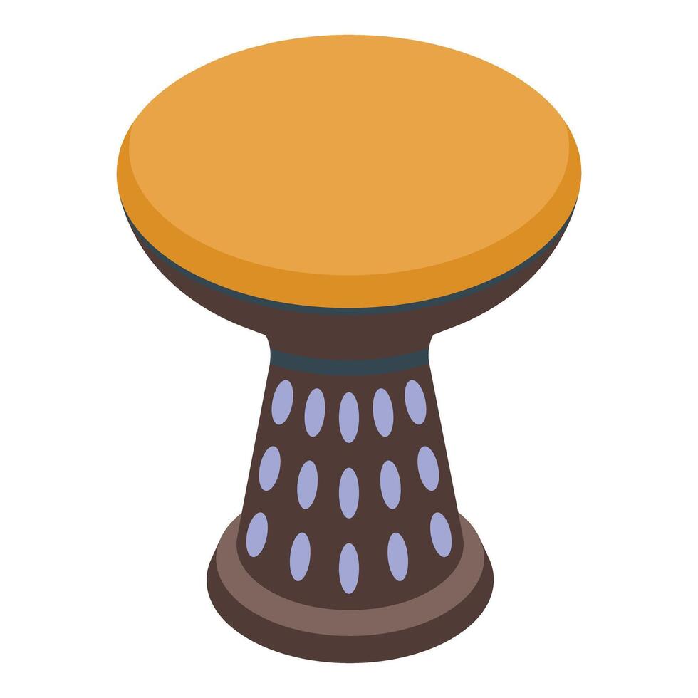 Comfortable padded stool with modern design is waiting in an empty room vector