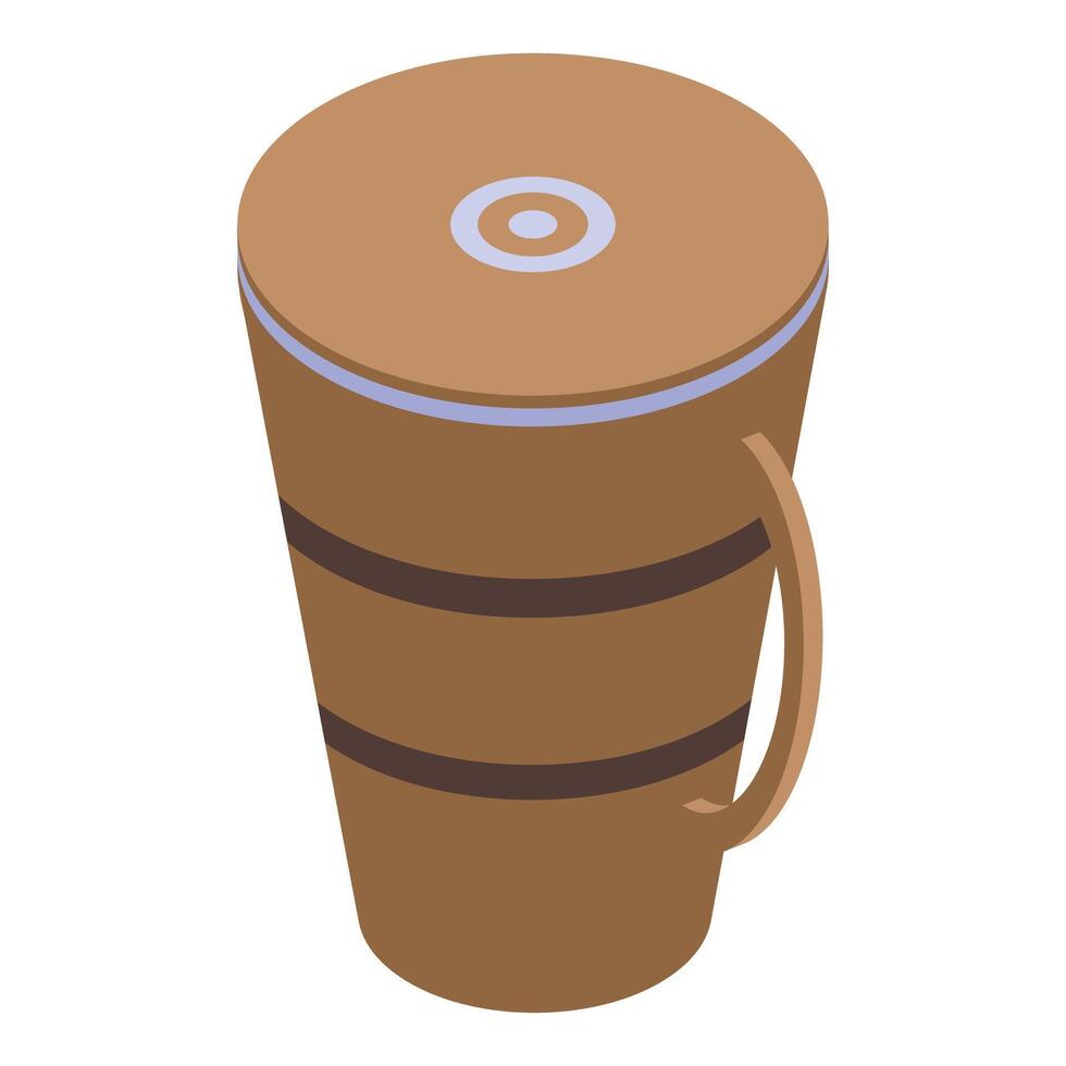 African drum creating rhythmic beats in traditional music vector