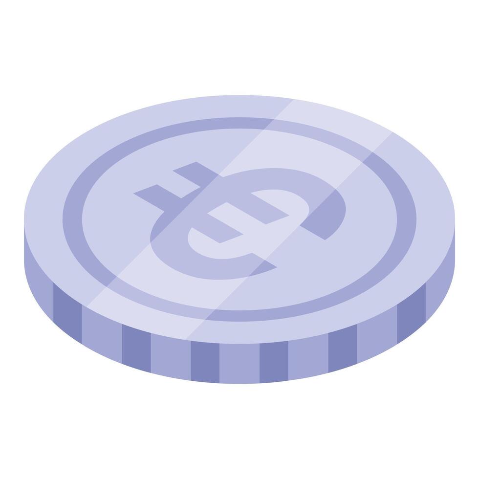 Euro coin rotating showing european currency and economy vector