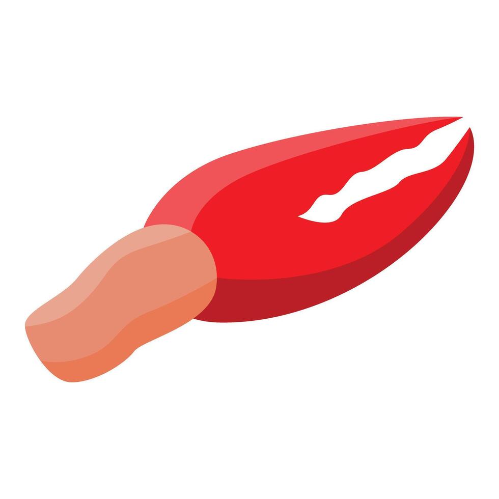 Red crab claw representing seafood cuisine and ocean delicacies vector