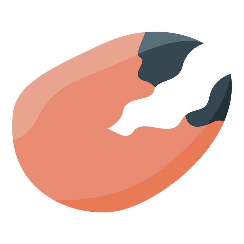 Open crab claw holding nothing representing seafood and fishing industry vector