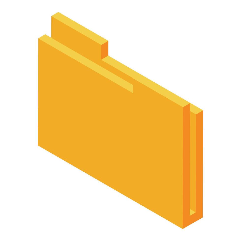 Yellow folder storing important documents in archive vector