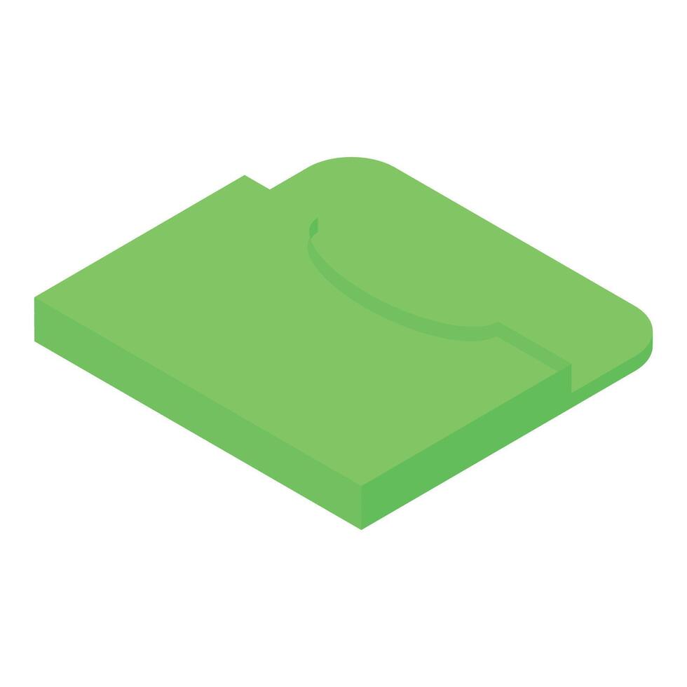 Green empty folder icon representing data storage and organization vector