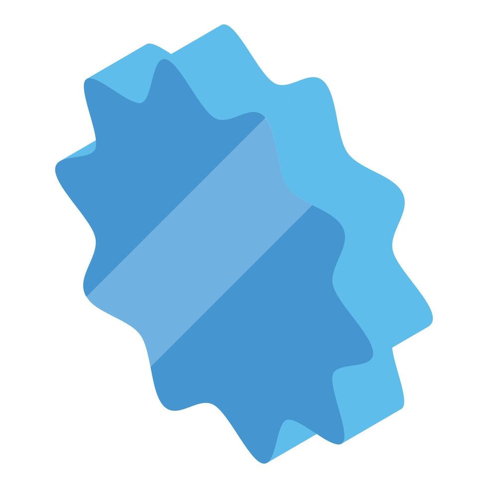 Blue jagged starburst shape creating dynamic visual interest vector