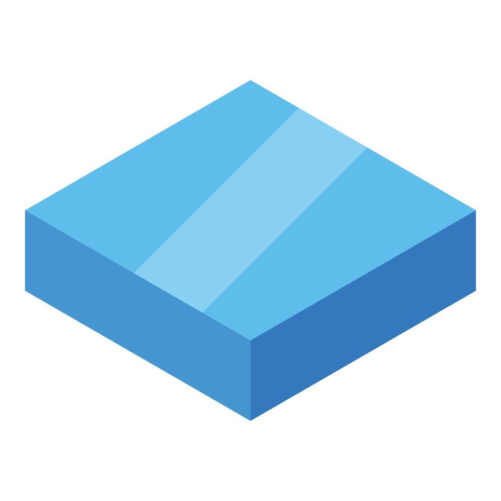 Glossy rectangular platform creating modern display space vector