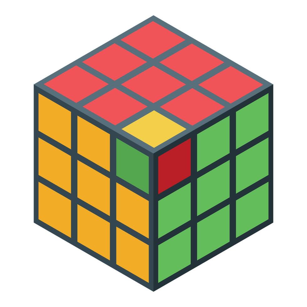 Colorful combination puzzle challenging mind with playful logic vector