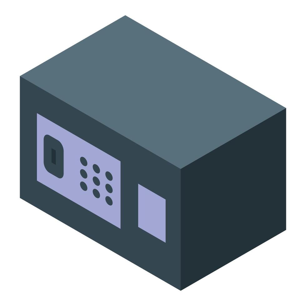 Modern electronic safe protecting valuables and documents vector