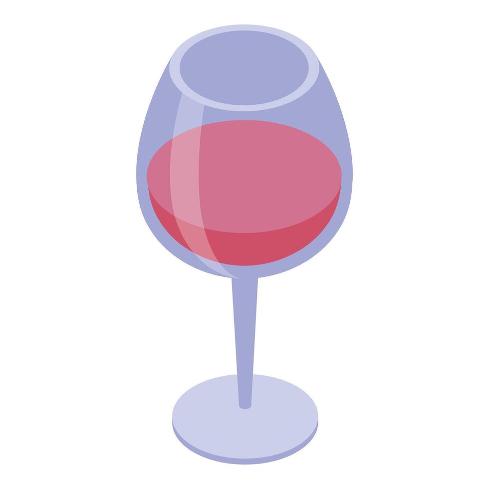 A glass of red wine on a white background vector