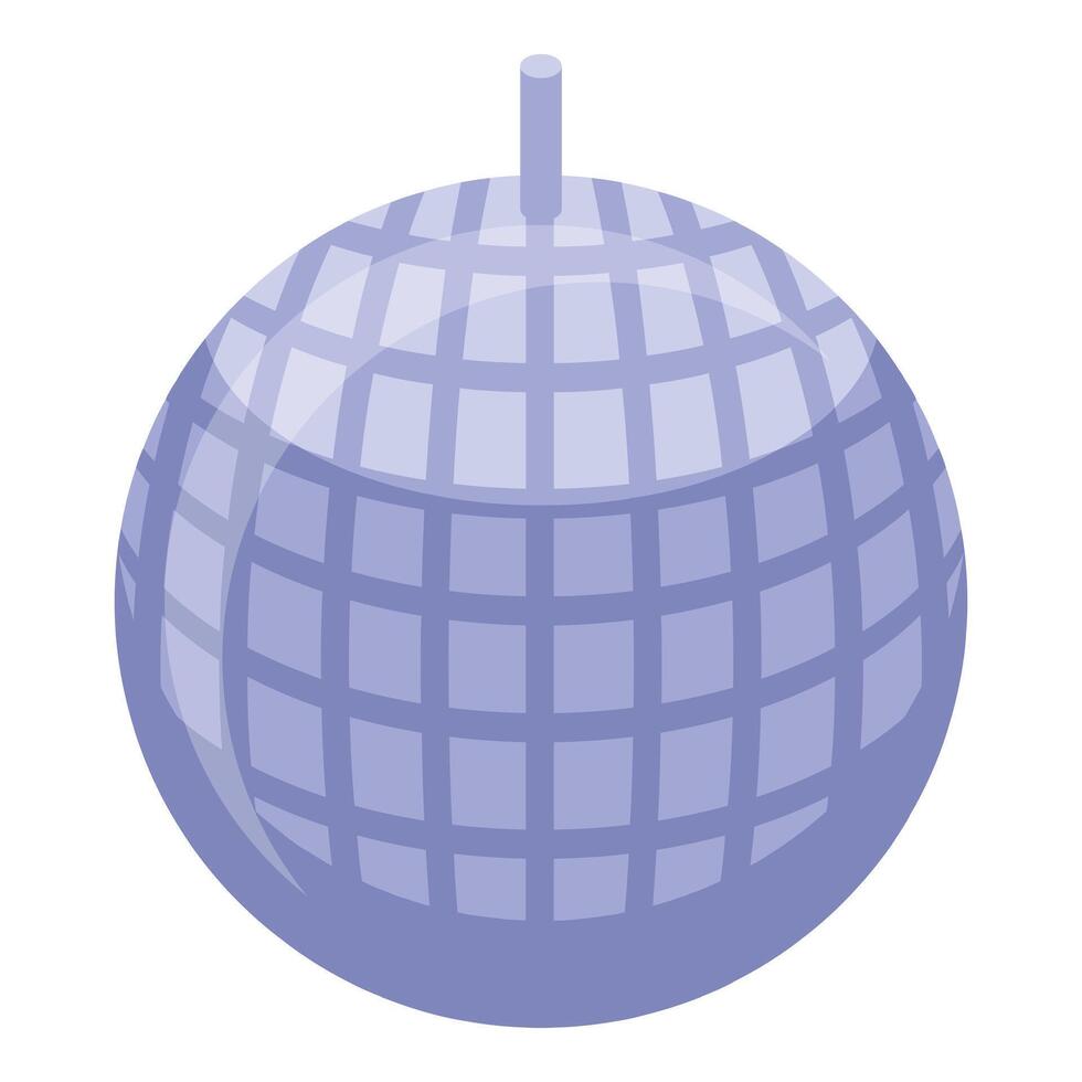 Rotating disco ball creating festive atmosphere for night party entertainment vector