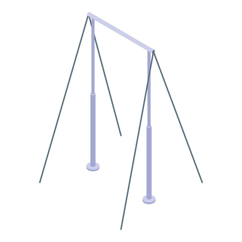 Uneven bars showing gymnastics equipment for professional training vector