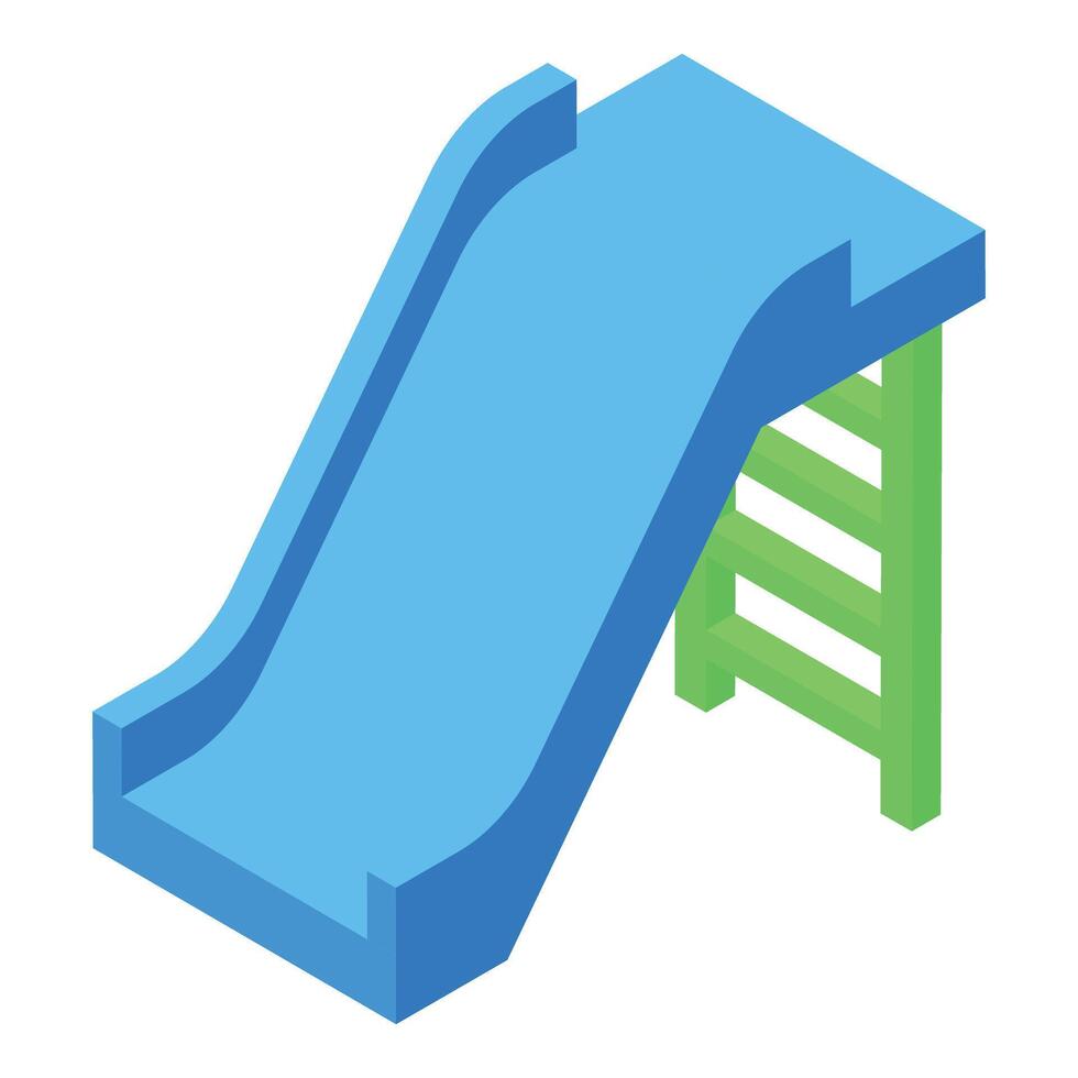 Children playground slide leading to fun and recreation vector