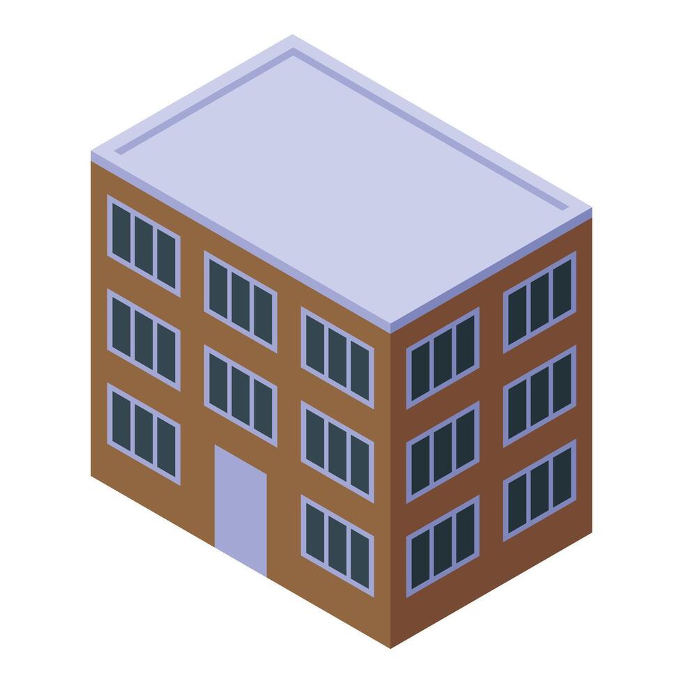 Modern residential building with multiple apartments showing urban living vector