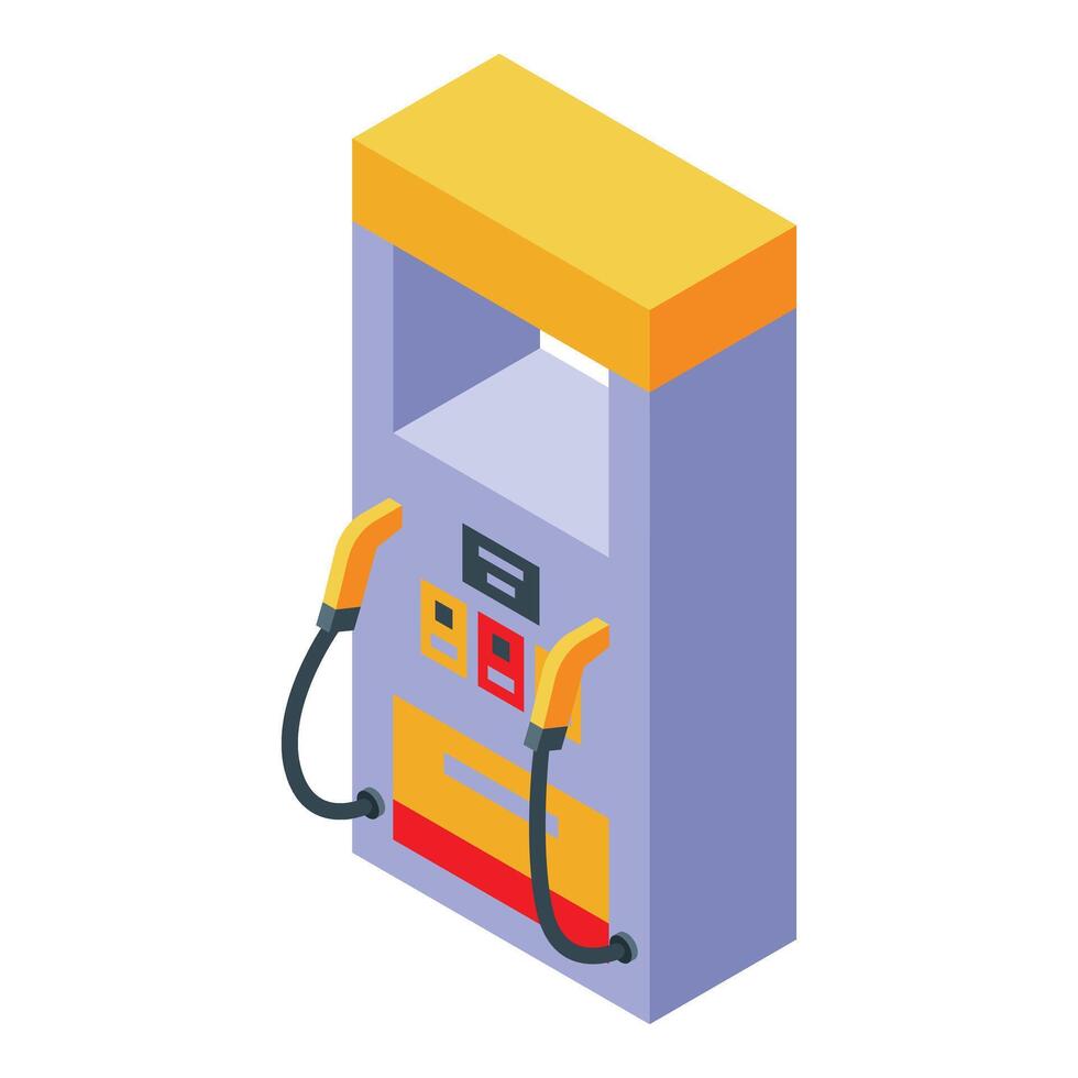 Fuel dispenser providing clean energy at modern gas station vector