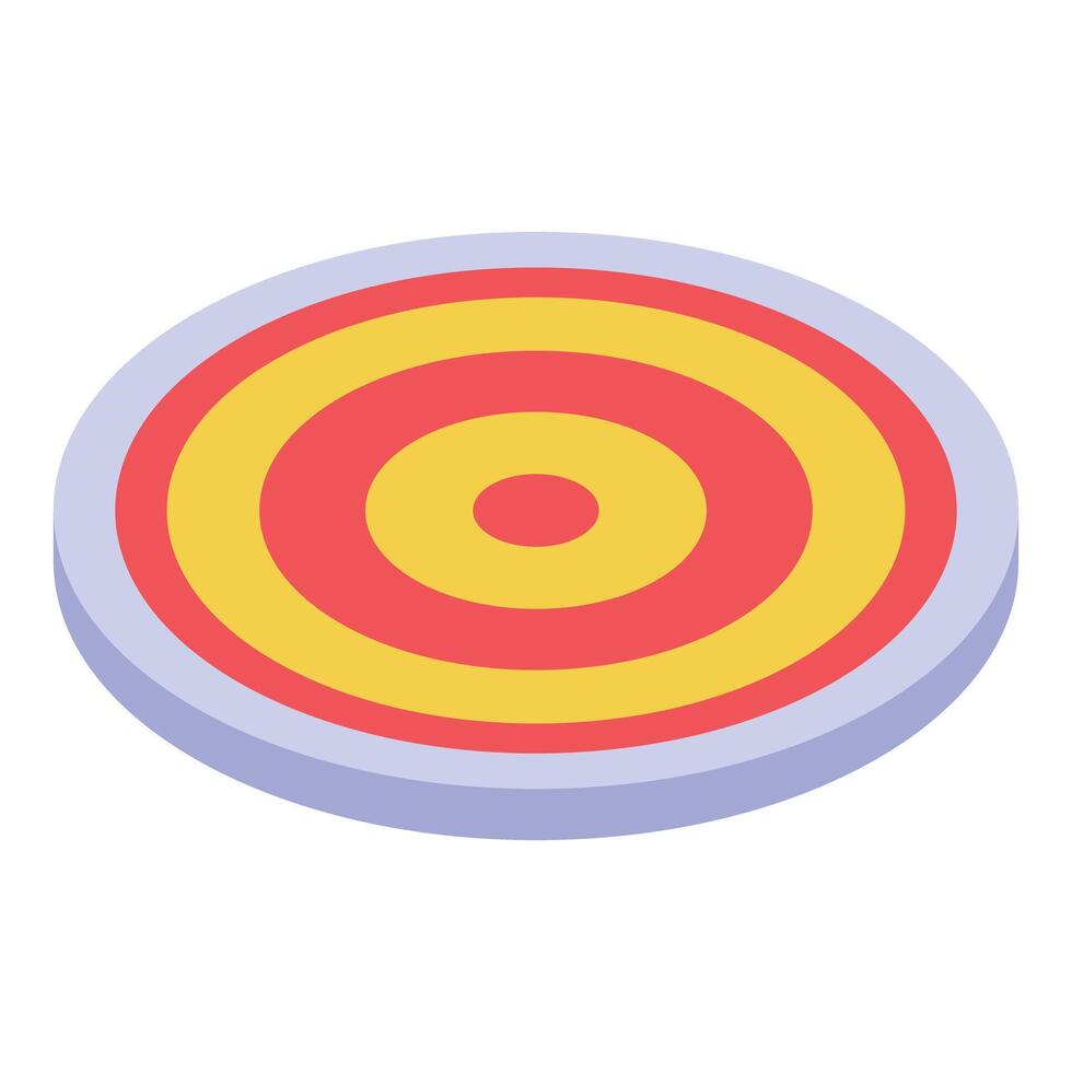 Round target with red and yellow circles representing marketing and business goals vector