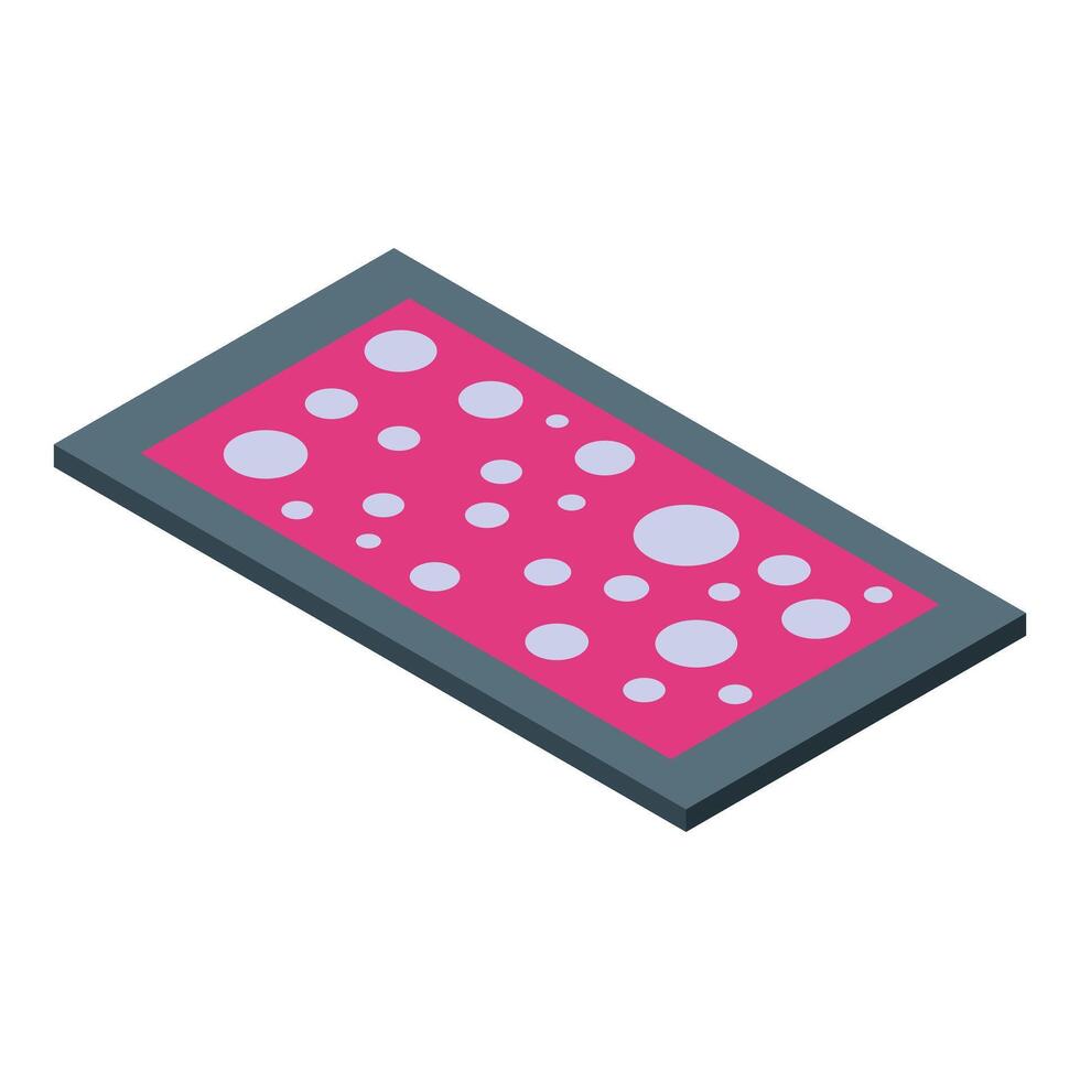Modern smart home floor heating system with temperature control displaying bubbles icon vector