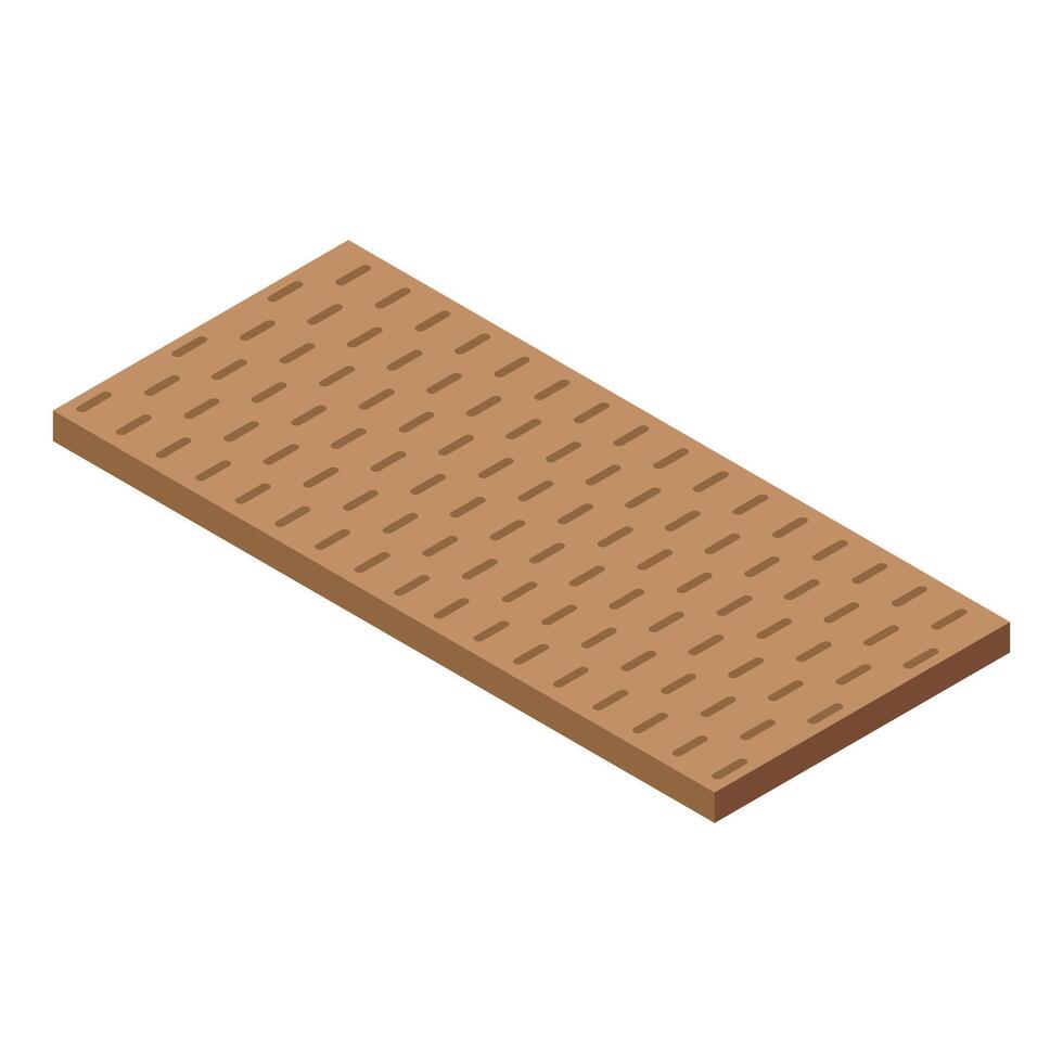 Dry thin wafer biscuit with chocolate filling representing modern snacking habits vector