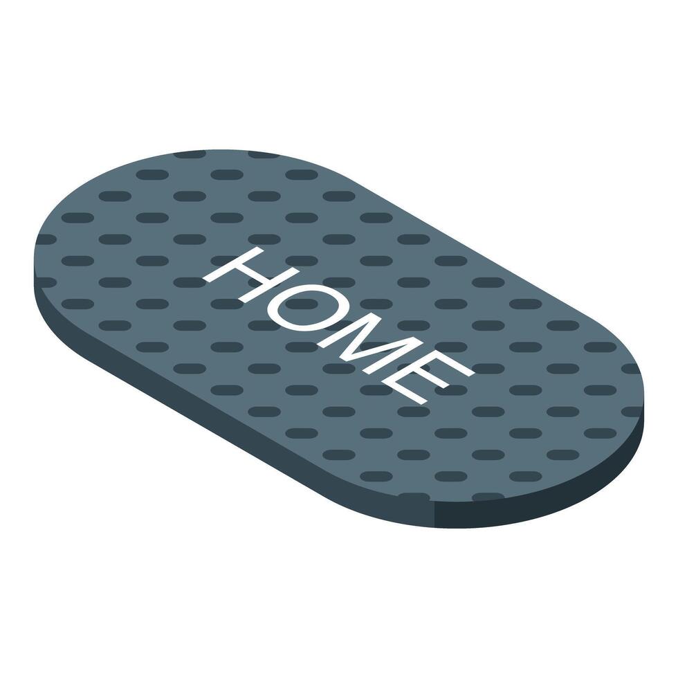 Oval button showing home page or main menu on device interface vector