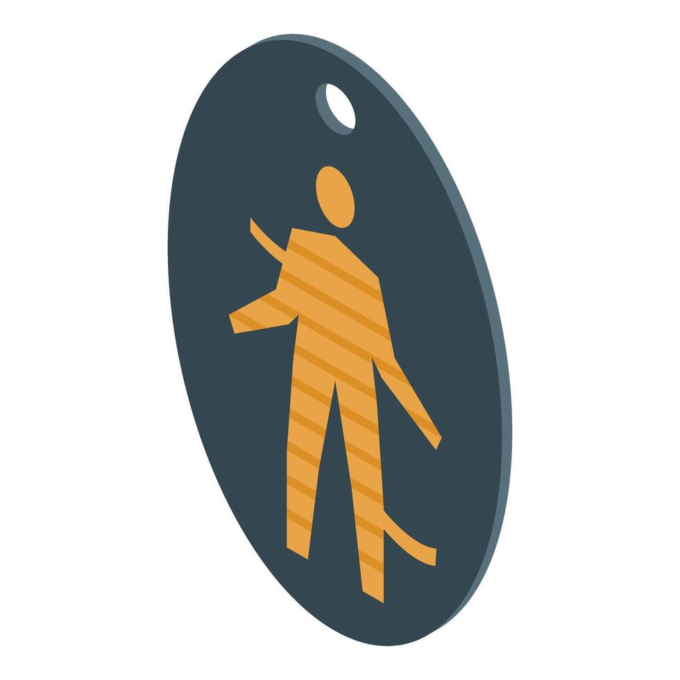 Pedestrian crossing sign depicting walking person for road safety vector