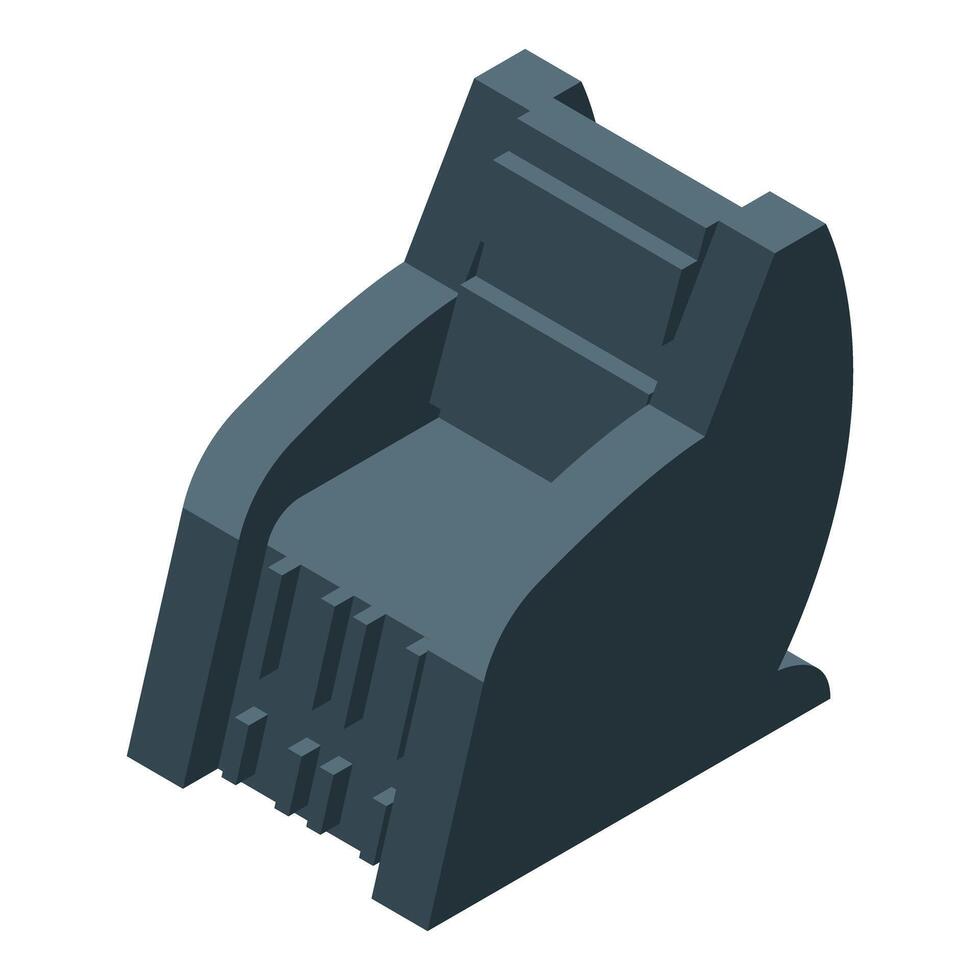 Modern massage chair relaxing wellness experience isometric icon vector