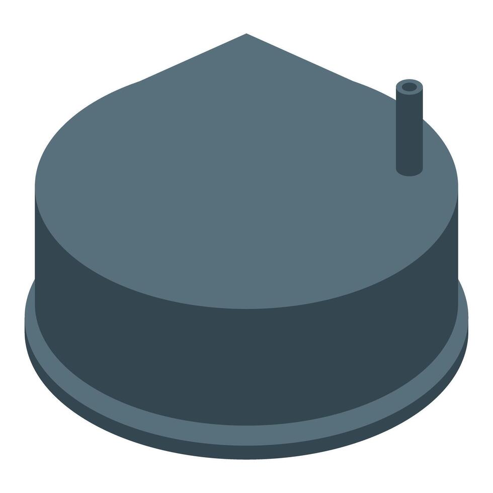 Large industrial oil tank storing fossil fuels for energy production vector