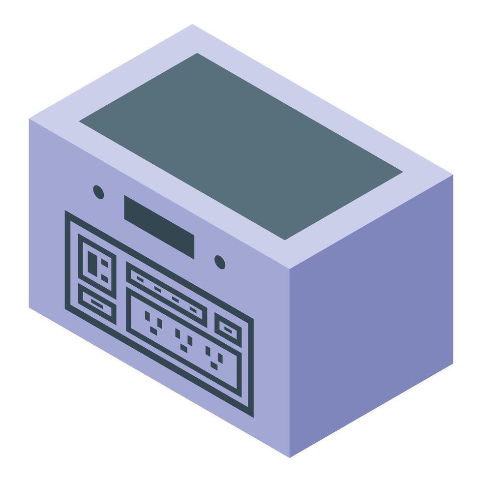 Modern radio cassette player broadcasting music with style vector