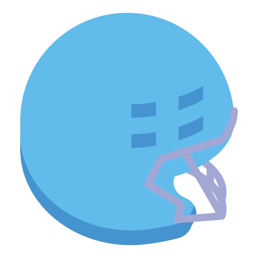 Light blue american football helmet protecting head injuries vector