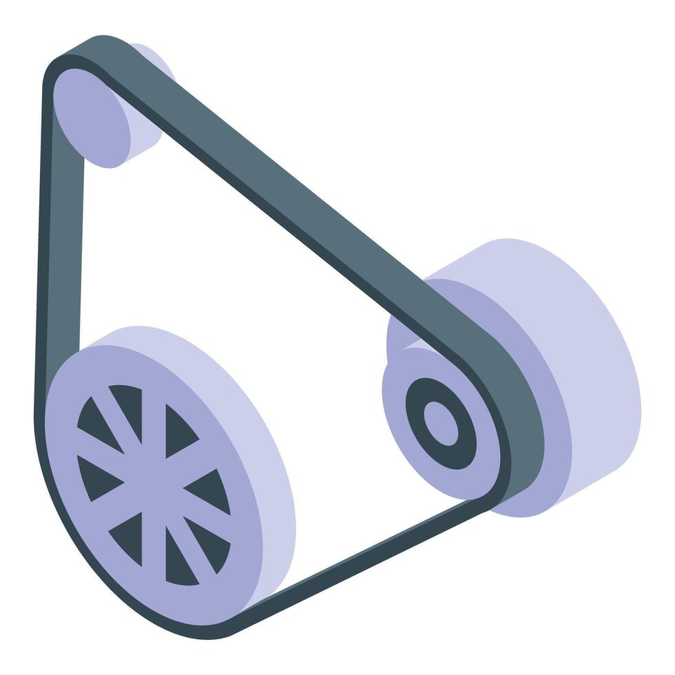 Timing belt connecting rotating gears, ensuring smooth operation of machinery vector