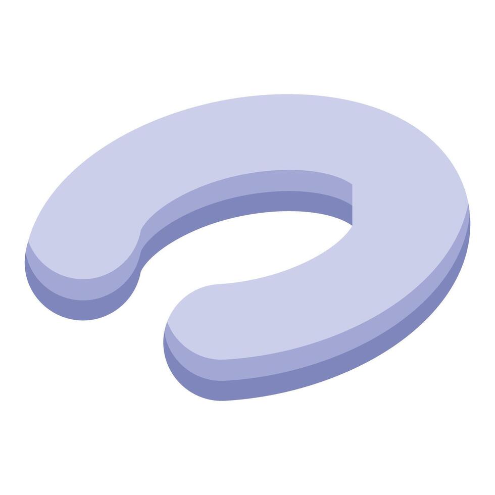 Comfortable travel neck pillow for airplane or train trips vector