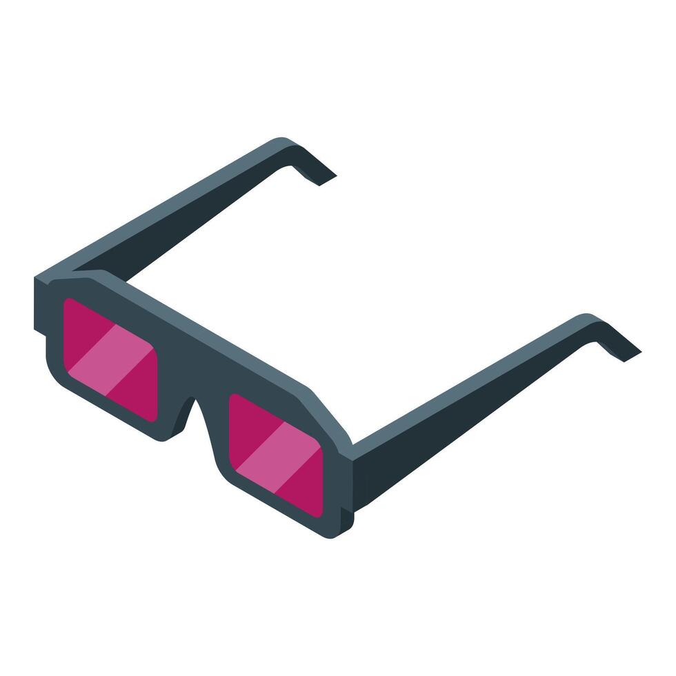 3d glasses creating immersive viewing experience isometric icon vector