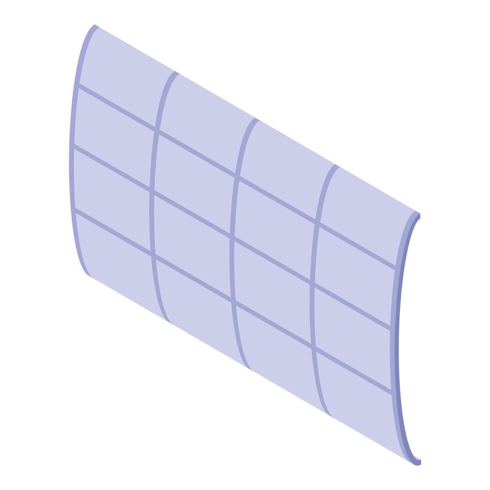 Flexible solar panel generating clean energy for sustainable future vector