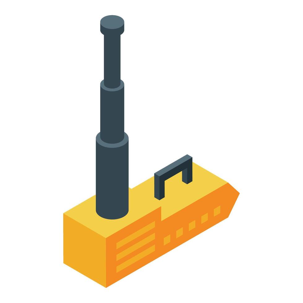 Geothermal power plant emitting clean energy into the atmosphere vector