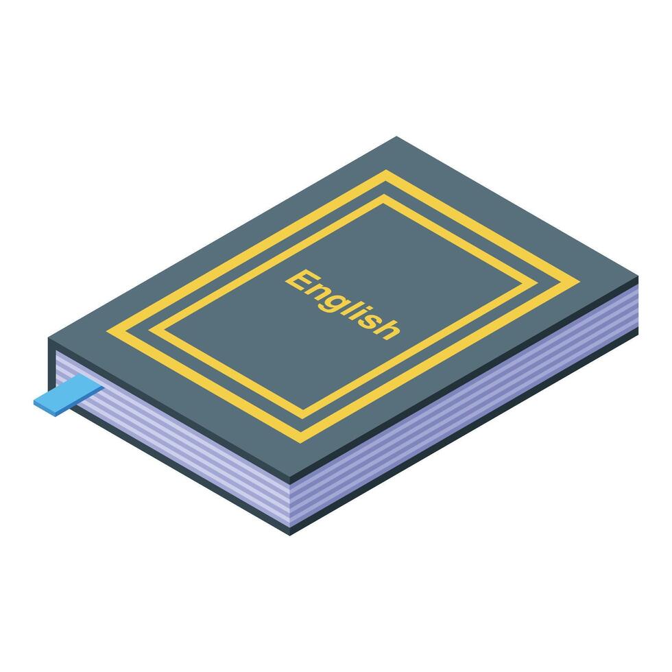 English language textbook representing education and learning vector