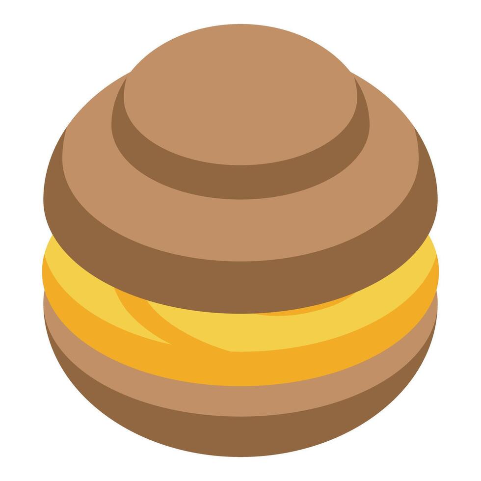 Delicious honey cake with filling representing sweet dessert delight vector