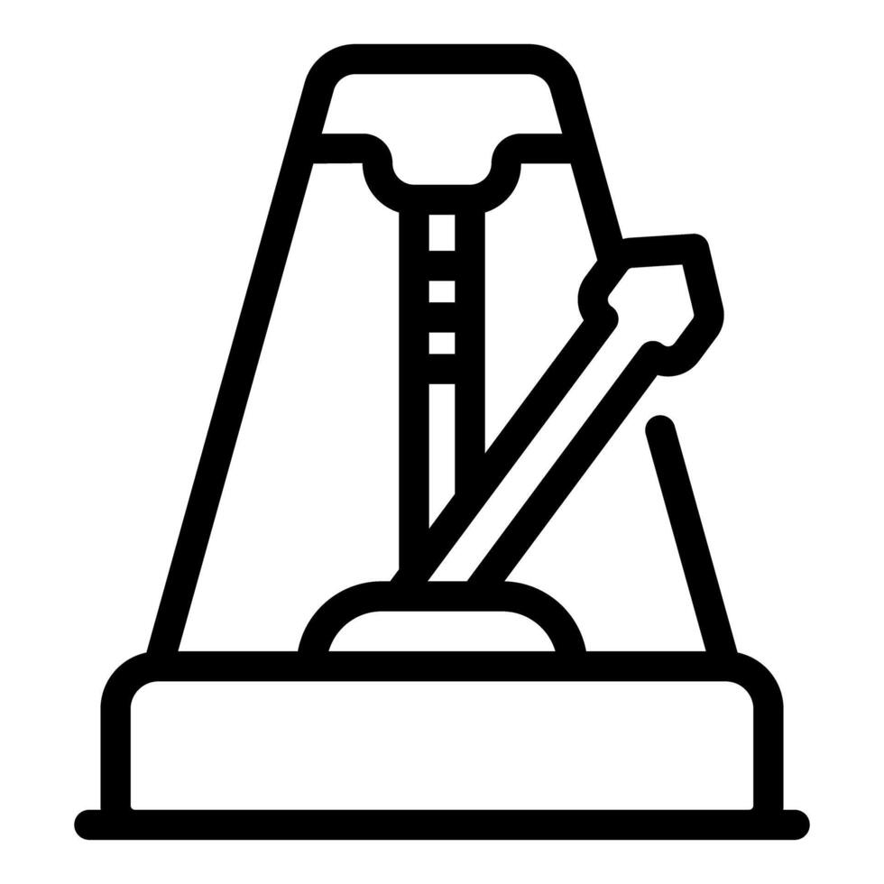 Metronome keeping time with moving needle and pendulum vector