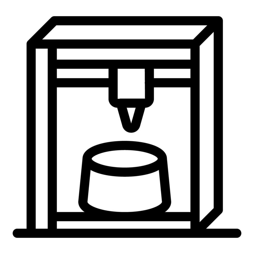 3d printer creating a cylinder, additive manufacturing in action vector
