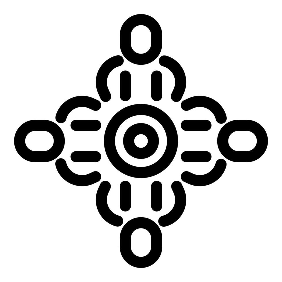 Teamwork and collaboration leading to a common goal vector