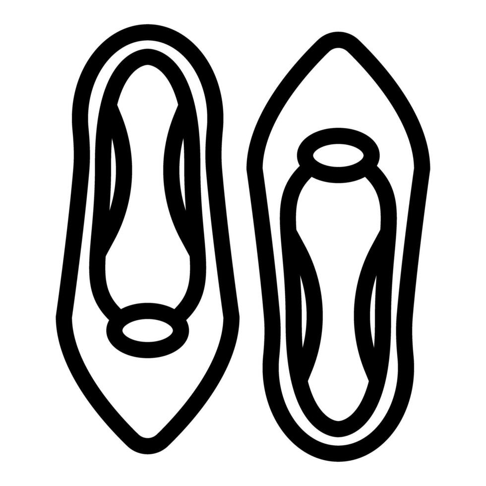 Pair of pointed women's shoes icon representing fashion and style vector